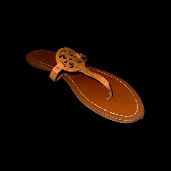 Tory Burch Gabriel Flat Thong Sandals in Royal Tan 8.5 - Picture 2 of 10